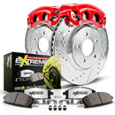 PowerStop Z26 Street Performance Ceramic Brake Pad, Drilled Slotted Rotor, and C