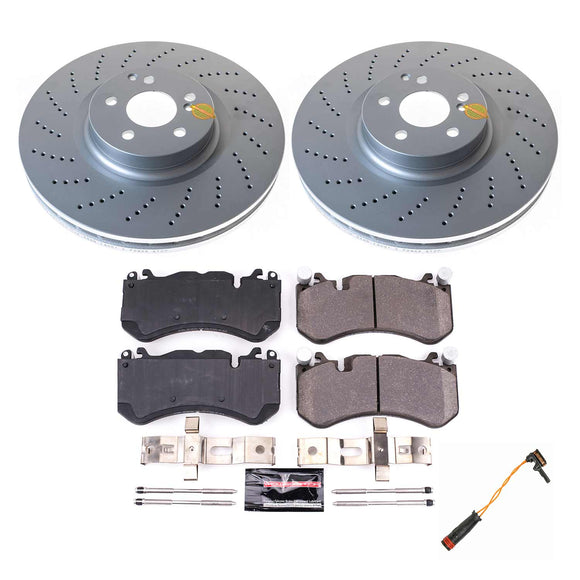 PowerStop Genuine Geomet Coated Rotor and Carbon-Fiber Ceramic Brake Pad Kit