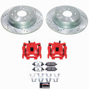 PowerStop Z26 Street Performance Ceramic Brake Pad, Drilled Slotted Rotor, and C