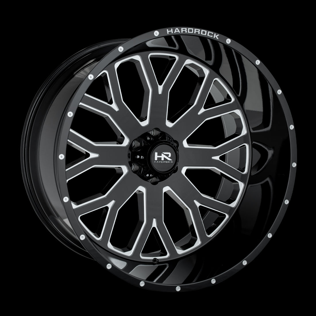 26x14 Hardrock Slammer Xposed Gloss Black Milled 8x165.1 ET-76 wheel/rim - 0