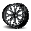 26x14 Hardrock Slammer Xposed Gloss Black Milled 8x165.1 ET-76 wheel/rim-2