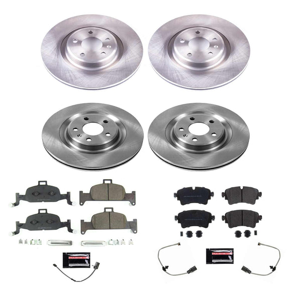 PowerStop OE Stock Replacement Low-Dust Ceramic Brake Pad and Rotor Kit
