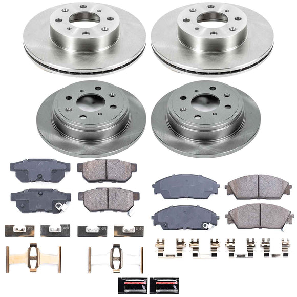PowerStop OE Stock Replacement Low-Dust Ceramic Brake Pad and Rotor Kit