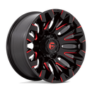 20x10 Fuel Off-Road D829 Quake Gloss Black Milled Red Tint 8x165.1 ET-18 Wheel