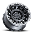 17x8.5 Raceline 957BS Halo Satin Black With Silver Ring 5x150 ET0 Wheel