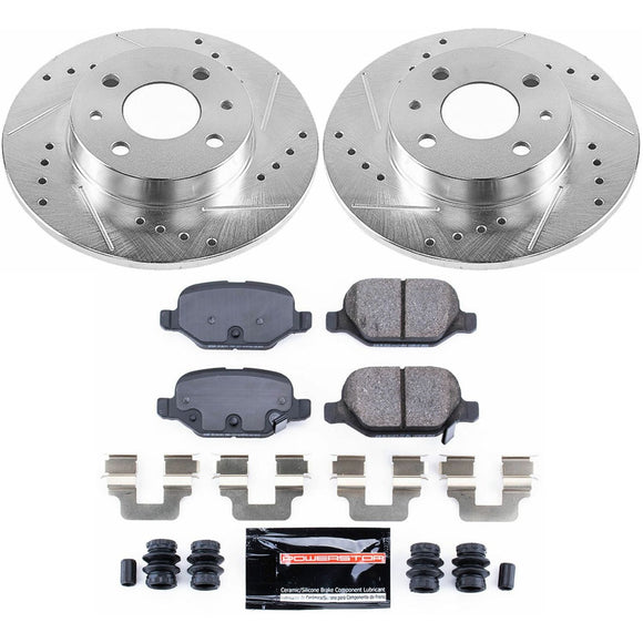 PowerStop Z23 Daily Driver Carbon-Fiber Ceramic Brake Pad and Drilled & Slotted