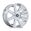 24X9 DUB DC273 Pull Chrome 5x115 ET15 Wheel Rim
