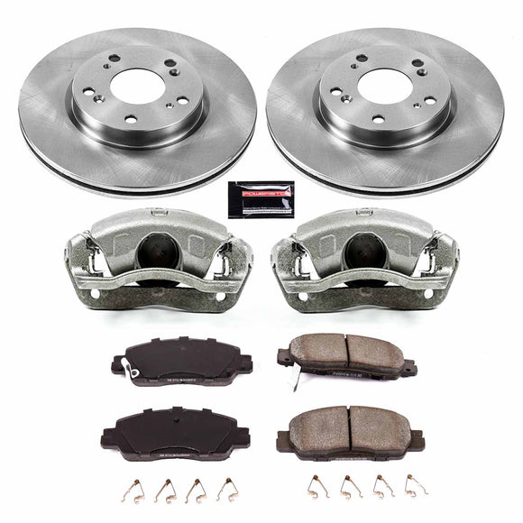 PowerStop OE Stock Replacement Low-Dust Ceramic Brake Pad, Rotor and Caliper Kit