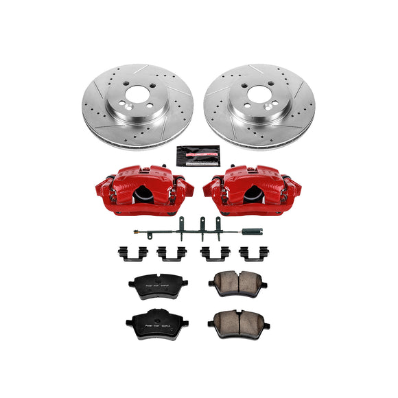 PowerStop Z23 Daily Driver Carbon-Fiber Ceramic Pads Drilled & Slotted Rotor & C