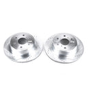 PowerStop Evolution Drilled Slotted Rotors Pair Rear For Chevy Silverado 1500