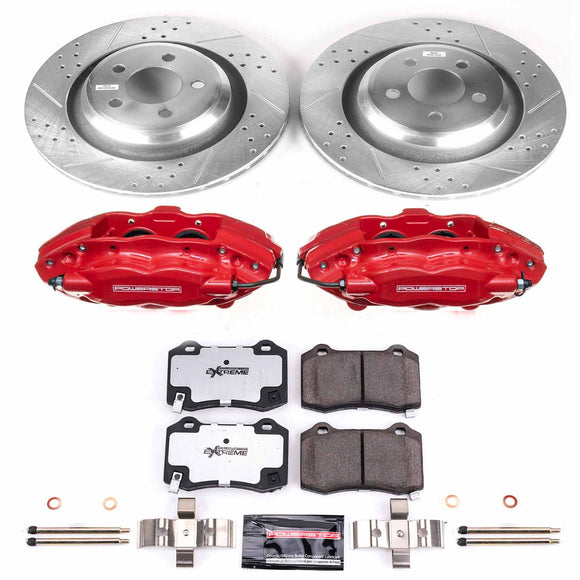 PowerStop Z26 Street Performance Ceramic Brake Pad, Drilled Slotted Rotor, and C
