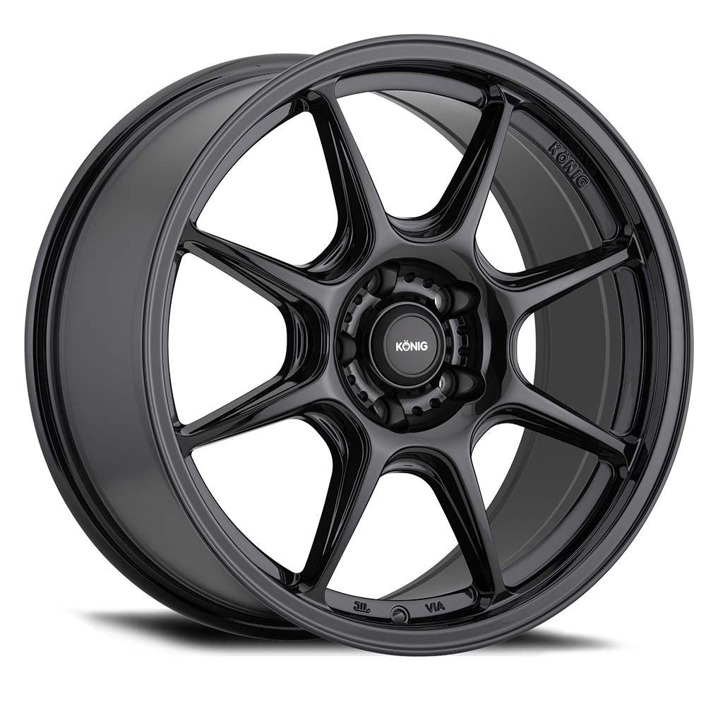 17x8 Konig Lockout Gloss Black 5x100 ET38 Wheel Rim