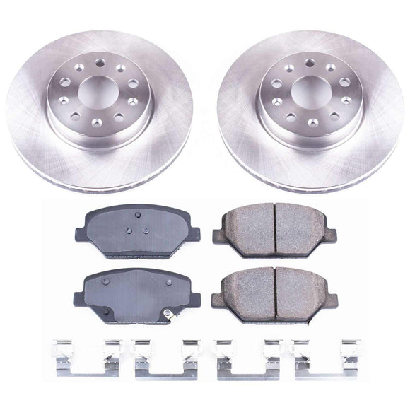 PowerStop OE Stock Replacement Low-Dust Ceramic Brake Pad and Rotor Kit
