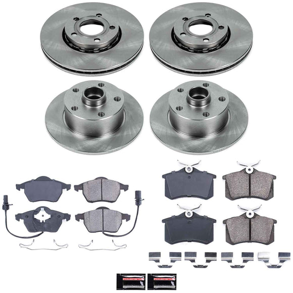 PowerStop OE Stock Replacement Low-Dust Ceramic Brake Pad and Rotor Kit