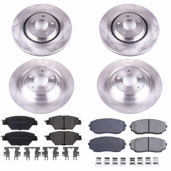 PowerStop OE Stock Replacement Low-Dust Ceramic Brake Pad and Rotor Kit