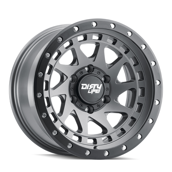 17x9 Dirty Life Enigma Pro Satin Graphite 5x127 ET-38 CB71.5 Wheel Rim