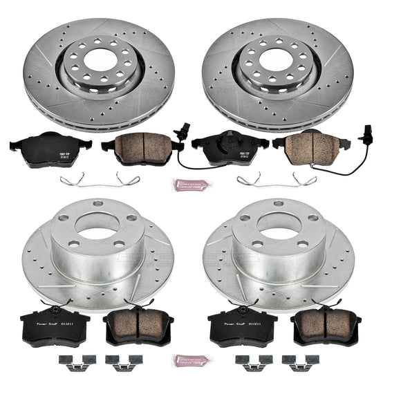 PowerStop Z23 Daily Driver Carbon-Fiber Ceramic Brake Pad and Drilled & Slotted