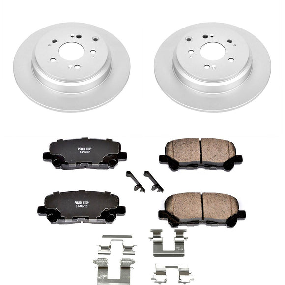 PowerStop Genuine Geomet Coated Rotor and Low-Dust Ceramic Brake Pad Kit