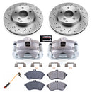 PowerStop OE Stock Replacement Low-Dust Ceramic Brake Pad, Rotor and Caliper Kit