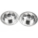 PowerStop Evolution Drilled Slotted Rotors Pair Rear For BMW 325i