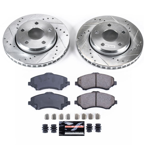 PowerStop Z23 Daily Driver Carbon-Fiber Ceramic Brake Pad and Drilled & Slotted