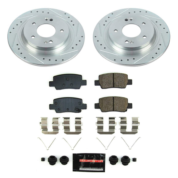 PowerStop Z23 Daily Driver Carbon-Fiber Ceramic Brake Pad and Drilled & Slotted