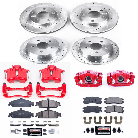 PowerStop Z23 Daily Driver Carbon-Fiber Ceramic Pads Drilled & Slotted Rotor & C