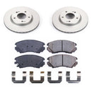 PowerStop Genuine Geomet Coated Rotor and Low-Dust Ceramic Brake Pad Kit