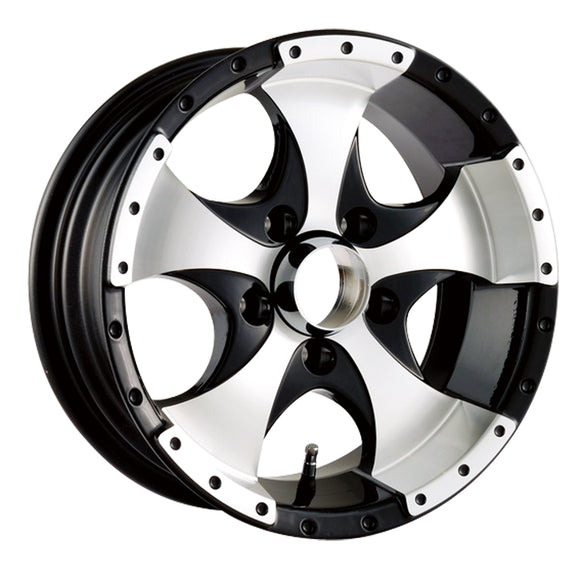 14x6 Trailer Style 136 Black Wheel/Rim 5x114.3 5-114.3 5x4.5 14-6 ET0