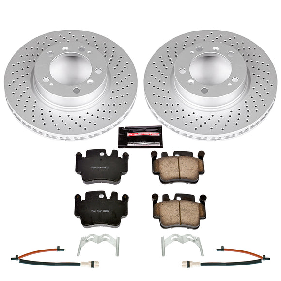 PowerStop Genuine Geomet Coated Rotor and Carbon-Fiber Ceramic Brake Pad Kit