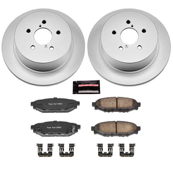 PowerStop Genuine Geomet Coated Rotor and Low-Dust Ceramic Brake Pad Kit