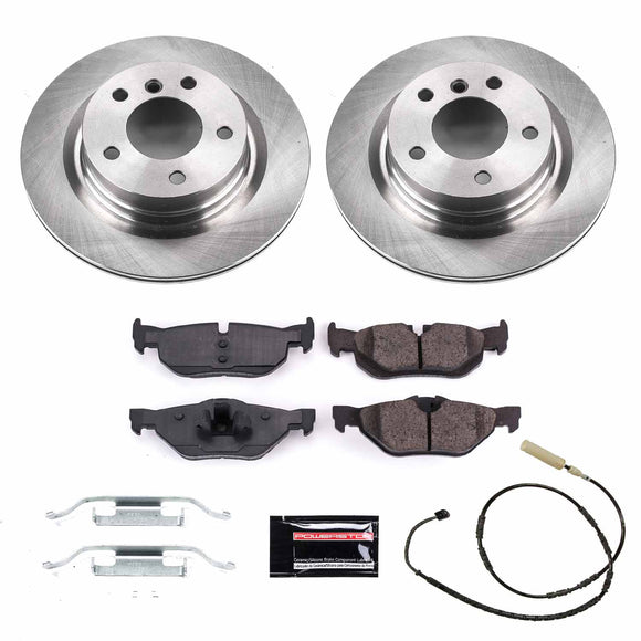 PowerStop OE Stock Replacement Low-Dust Ceramic Brake Pad and Rotor Kit