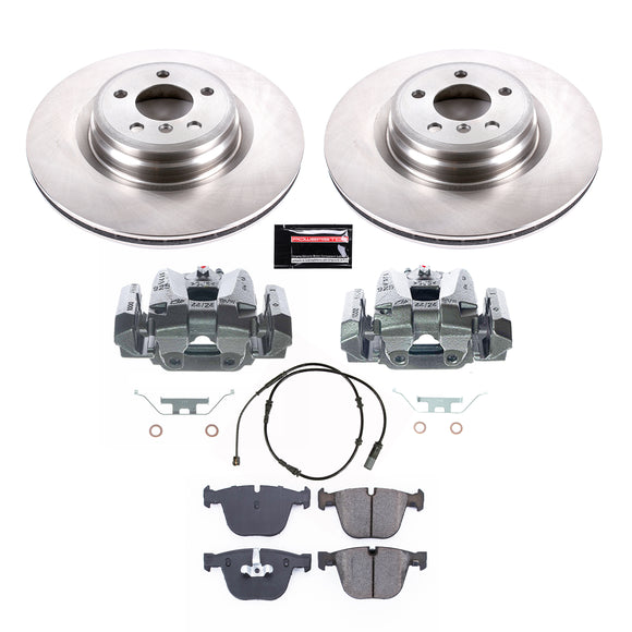 PowerStop OE Stock Replacement Low-Dust Ceramic Brake Pad, Rotor and Caliper Kit