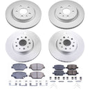 PowerStop Genuine Geomet Coated Rotor and Low-Dust Ceramic Brake Pad Kit