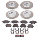PowerStop Semi-Coated Rotor and Low-Dust Ceramic Brake Pad Kit