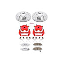 PowerStop Z26 Street Performance Ceramic Brake Pad, Drilled Slotted Rotor, and C