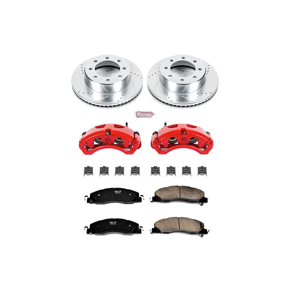 PowerStop Z23 Daily Driver Carbon-Fiber Ceramic Pads Drilled & Slotted Rotor & C