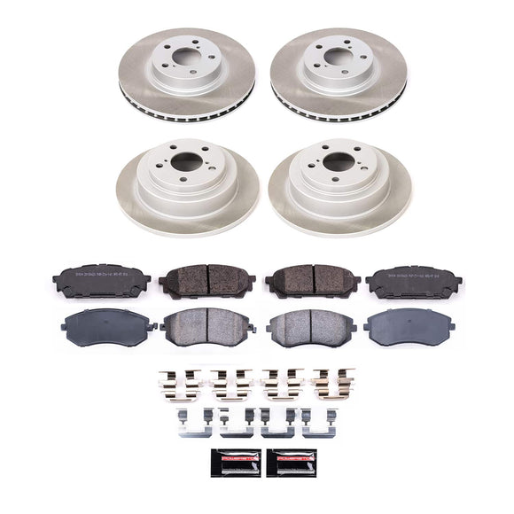 PowerStop Semi-Coated Rotor and Low-Dust Ceramic Brake Pad Kit