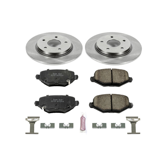 PowerStop OE Stock Replacement Low-Dust Ceramic Brake Pad and Rotor Kit