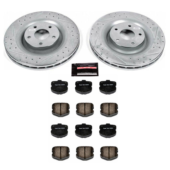 PowerStop Z23 Daily Driver Carbon-Fiber Ceramic Brake Pad and Drilled & Slotted