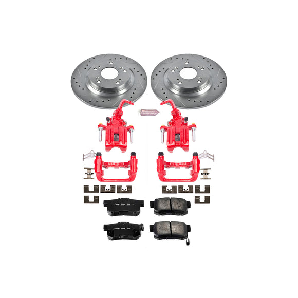 PowerStop Z23 Daily Driver Carbon-Fiber Ceramic Pads Drilled & Slotted Rotor & C