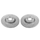 PowerStop Evolution Drilled Slotted Rotors Pair Front For Volvo S80
