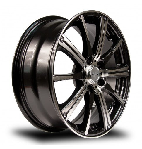 15x6 RTX Spark Black Machined 4x100 ET45 wheel/rim