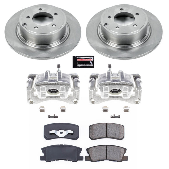 PowerStop OE Stock Replacement Low-Dust Ceramic Brake Pad, Rotor and Caliper Kit