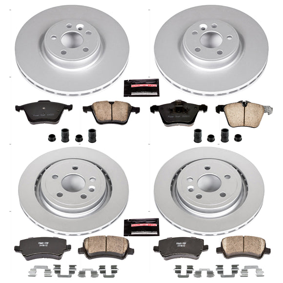 PowerStop Genuine Geomet Coated Rotor and Carbon-Fiber Ceramic Brake Pad Kit