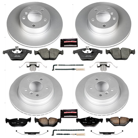 PowerStop Genuine Geomet Coated Rotor and Carbon-Fiber Ceramic Brake Pad Kit