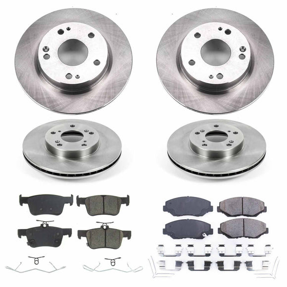 PowerStop OE Stock Replacement Low-Dust Ceramic Brake Pad and Rotor Kit
