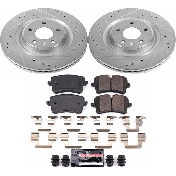 PowerStop Z23 Daily Driver Carbon-Fiber Ceramic Brake Pad and Drilled & Slotted
