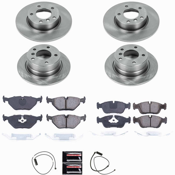 PowerStop OE Stock Replacement Low-Dust Ceramic Brake Pad and Rotor Kit