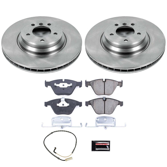 PowerStop OE Stock Replacement Low-Dust Ceramic Brake Pad and Rotor Kit
